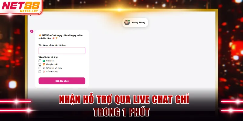 Liên Hệ NET88 - Kết Nối CSKH 24/7 Nhanh Trong Vài Phút 2 Nhận hỗ trợ từ nhà cái qua live chat chỉ trong 1 phút